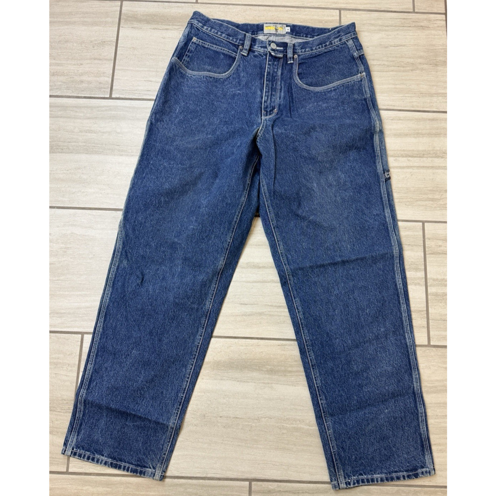 Mecca DNM Carpenter‎ Y2K 90s Hip Hop Blue Denim Jeans Men's 36x34 Skater Baggy
